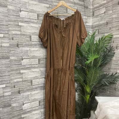 Salty Crush Womens  Size 16 Maxi Dress Brown 