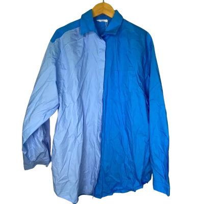 Charcoal Womens  Size 6 Long Sleeve Shirt Blue 