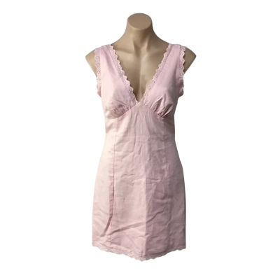 Dazie Womens Size 8 Pastel Pink V-neck Sleeveless Mini Dress (new)