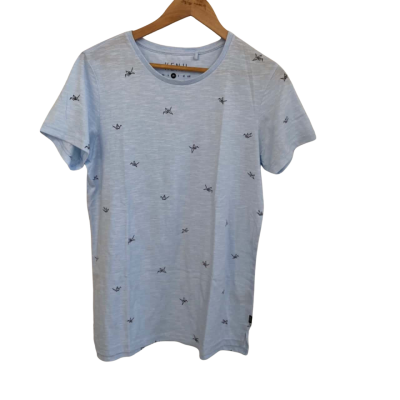 Kenji Mens  Size M Short Sleeve Shirt Blue / Pattern 