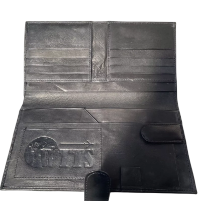 WTTS Travel Wallet In Black Leather 