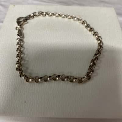  Sterling silver belcher link bracelet 