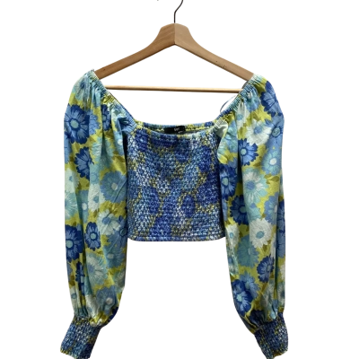 Sportsgirl Womens  Size 8 Blue Floral Top 
