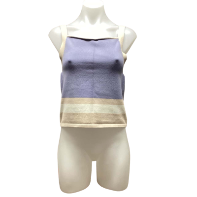 Colorado Womens Size 10 Singlet Top Beige / Blue / Off White 