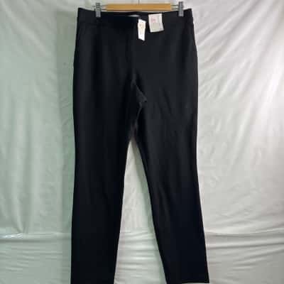 Jacqui-E Womens  Size 12 Slim Fit Pants Black  