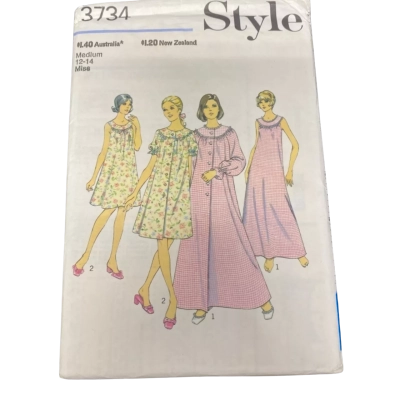 Vintage Sewing Pattern: Style 3734