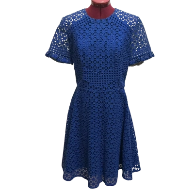 Cue Womens  Size 10 Midi Dress Blue 