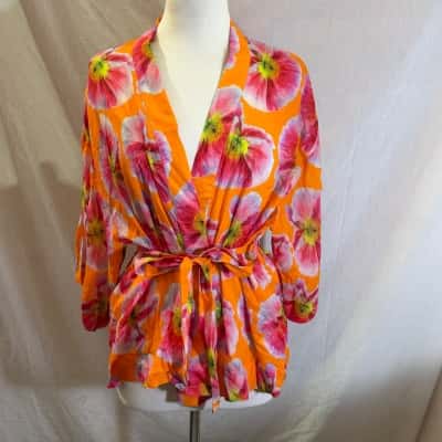 Gorman Size XS Kimono Orange / Pattern 