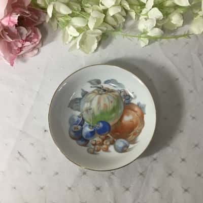 White / Fruit Pattern Ceramic Bowl