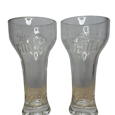 Collectable Miller Chill Heavy Pilsner Beer Glasses