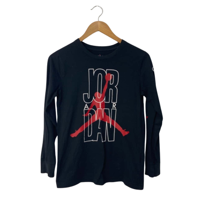Jordan Kids Air Jordan Long Sleeve Top Size 12-13 YRS Black  