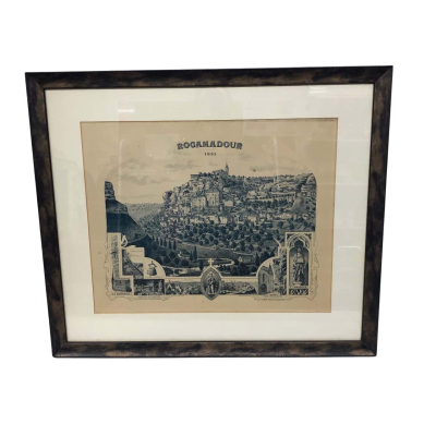 'Roccamadour 1900' Print Framed/Glass