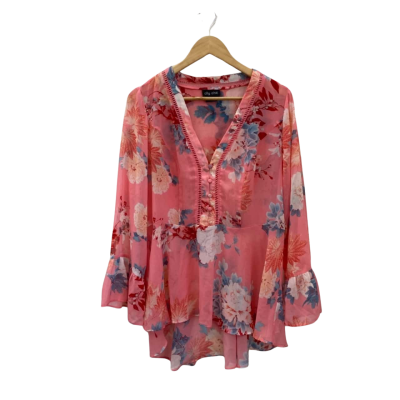 City Chic Womens  Size XS Blouse Pink / Floral 