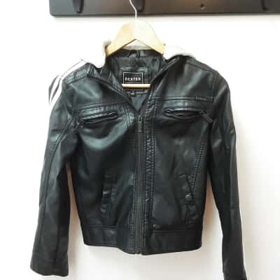 Dexter Revolution Exile Faux Leather Hooded Jacket 
