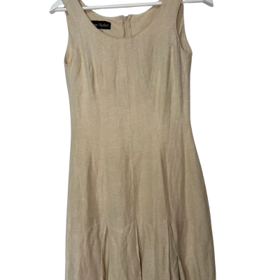 Peter Norton Size 8 Cream linen dress 
