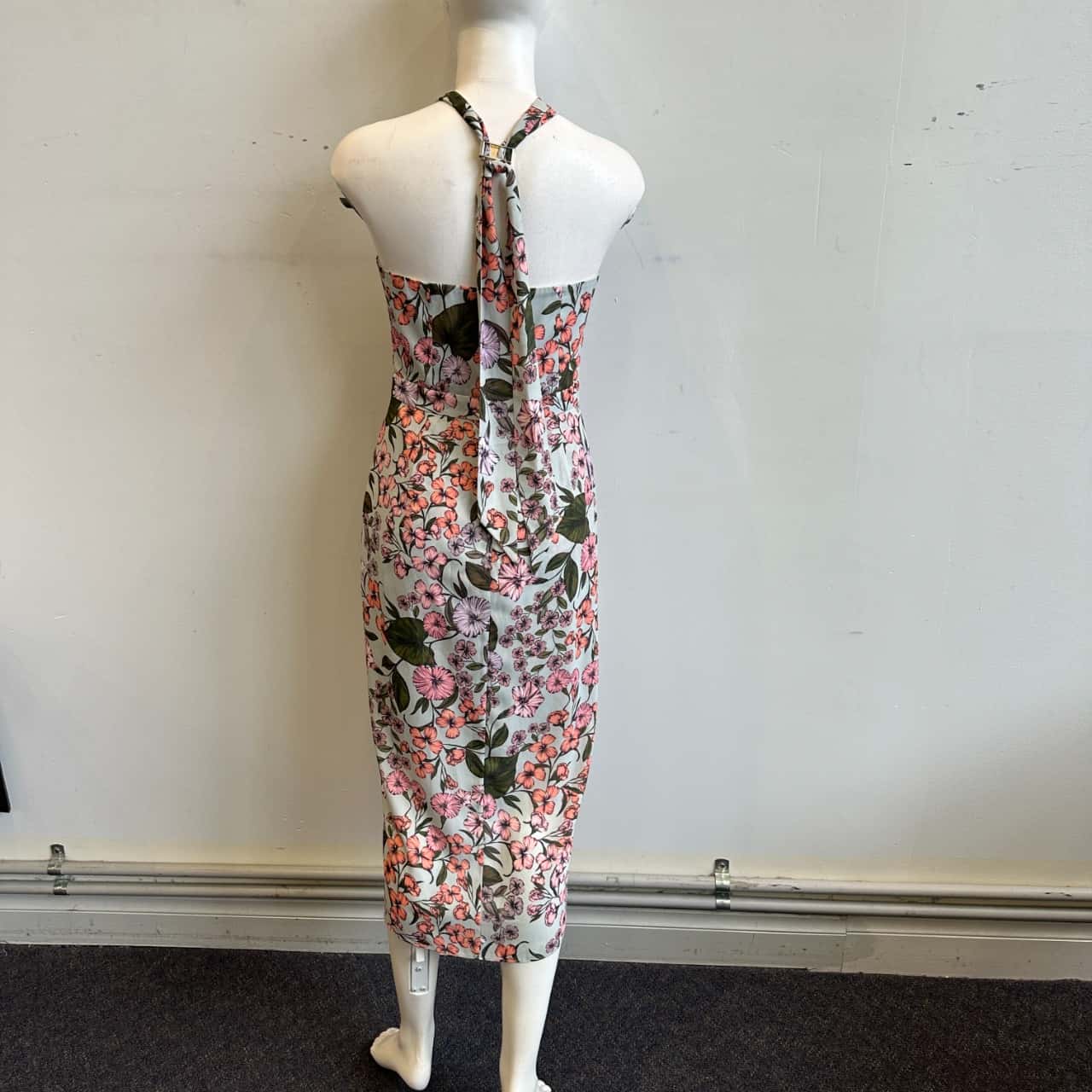Portmans Signature Women's Size 10 Halter Neck Midi Dress Floral (s)