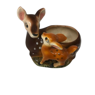 Bambi Deer Figurine Planter - VINTAGE