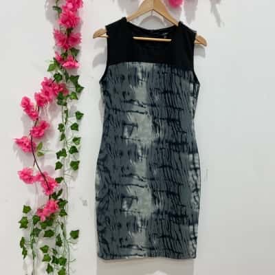 5PM Womens Sleeveless Dress Size 10 Grey 