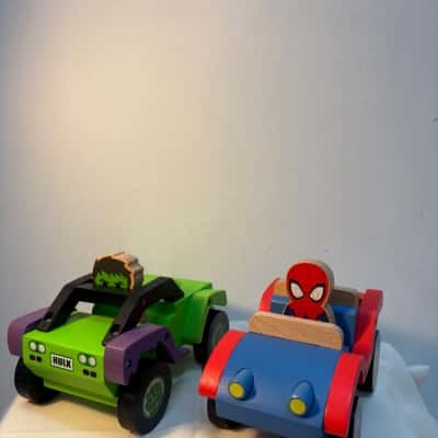 Marvel Wooden Toy Cars 