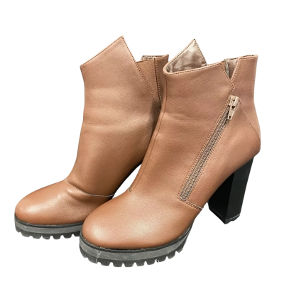 City Chic Womens  Size 39 Brown Heeled Ankle Boots