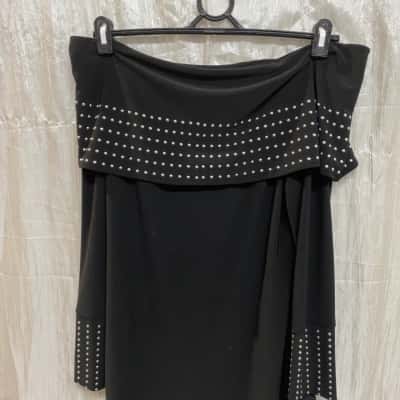 Joseph Ribkoff   Size 10 Off-the-shoulder Top Black  