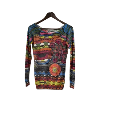 Desigual Womens  Size 10 Long Sleeve Top Multicoloured 