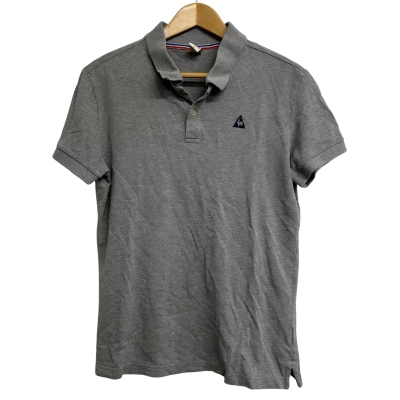 Le Coq Sportif Mens Size M Grey Polo Shirt 