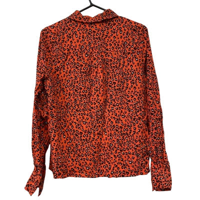  Womens  Size 36 Button Up Top / Long Sleeve Top Animal print / Black  / Burnt Orange / Multicoloured 