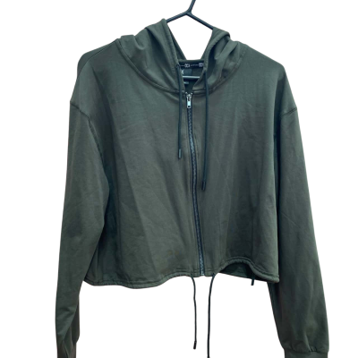 BNWT City Chic Womens  Size S green crop hoodie
