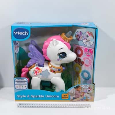 VTech Style & Sparkle Unicorn Interactive Toy Pre Owned As New 