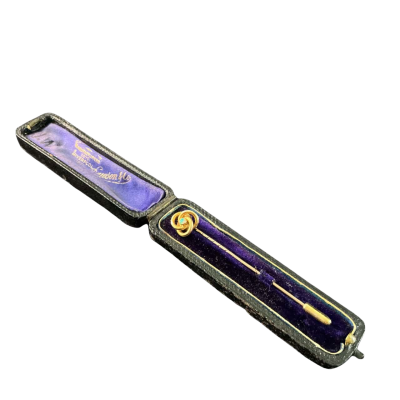 15ct gold tie pin with natural solid Australian opal 1.4 g 