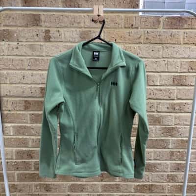 Helly Hansen Womens green full zip fleece jacket Size M 