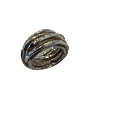 925 Sterling Silver  Womens Woven Wrap Ring #4 