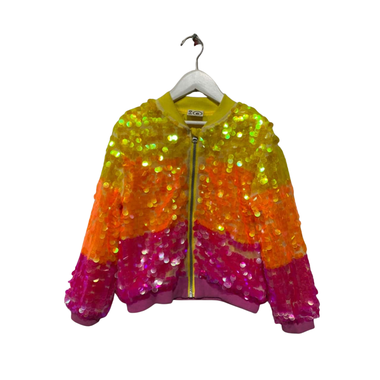 KID Kids Size 6 Orange, Pink & Yellow Sequin Jacket(s)