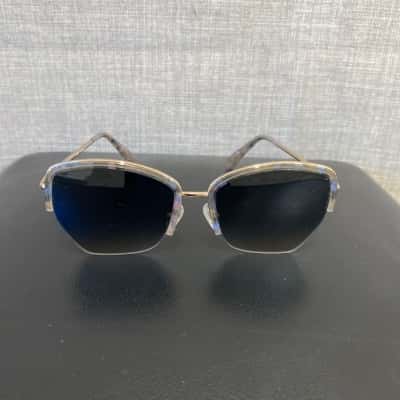 Mimco Womens Sunglasses Cat-eyed Gold Toned Frames