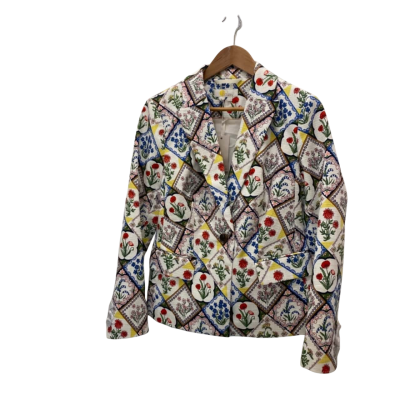 Boden Women's Size 12 Blazer Floral / Multicoloured 