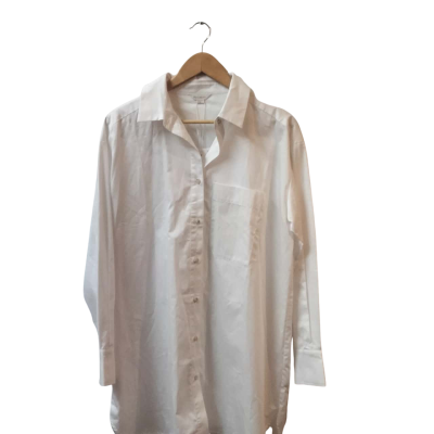 Elka Collective Womens  Size 14 Long Sleeve Shirt Dress White 