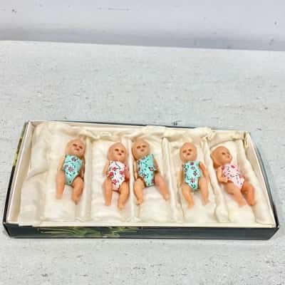 Vintage 1960’s Minature Plastic Babies x 5