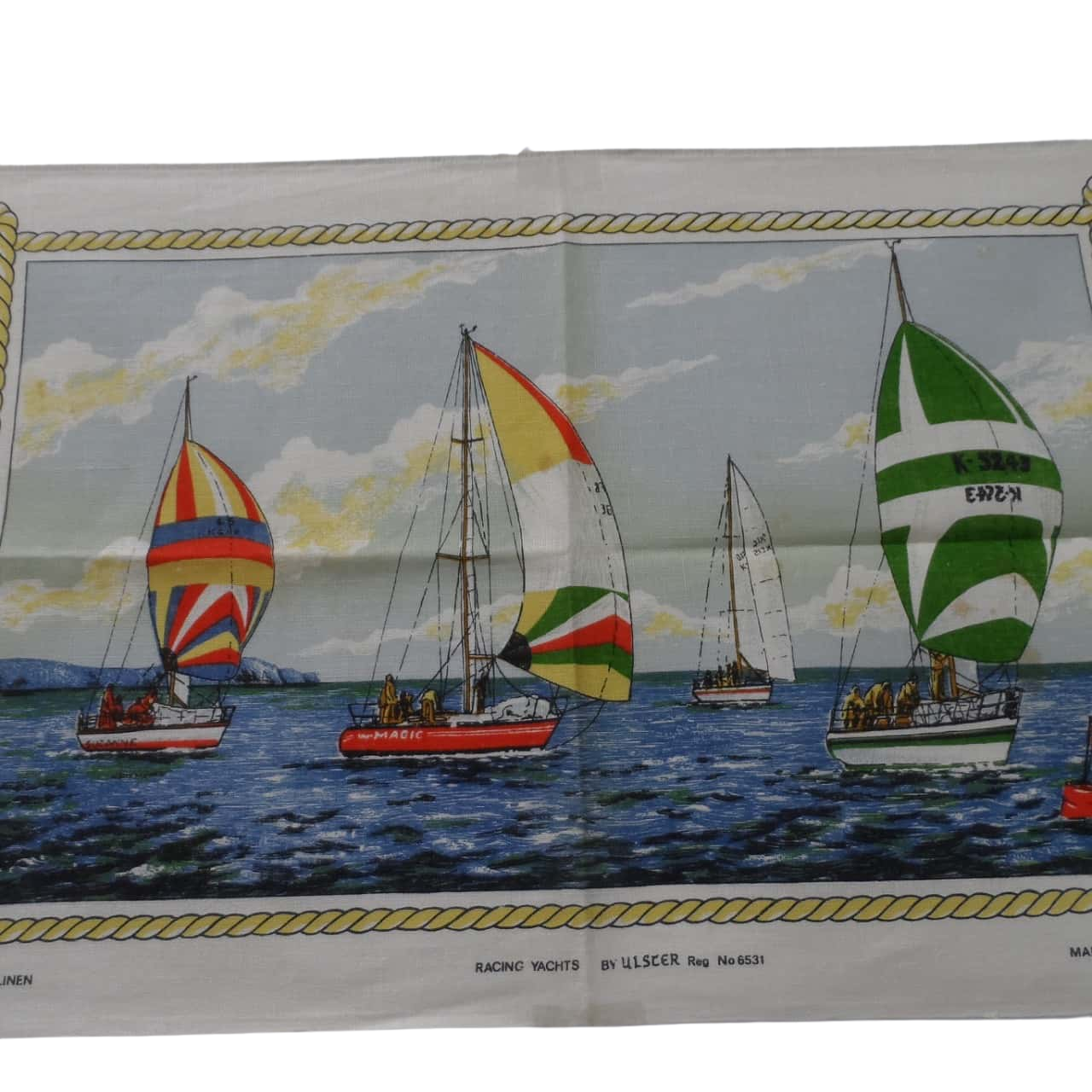 Irish Linen teatowel Racing Yachts(s)