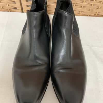 Wild Rhino Men’s Leather Black Shoes Boots Size 10 Dress Shoes Wedding Party Birthday Fathers Day Designer Formal