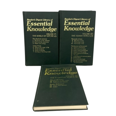 Reader’s Digest Essential Knowledge Volumes 1, 2, 3 Complete Library Collection