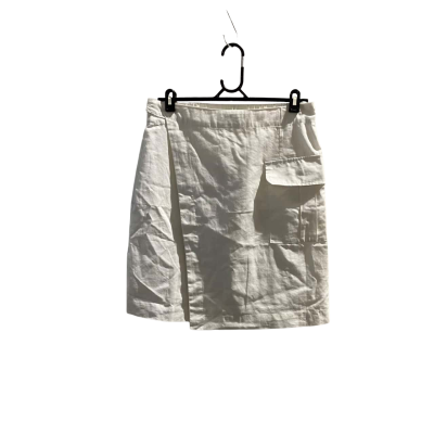 BNWT Rockmans Womens Size 12 Linen/Viscose White Wrap Skirt RRP $59.99