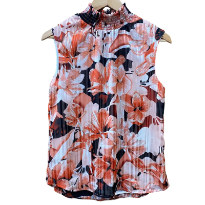 Liz Jordan Pink Floral Patterned Top Size 8