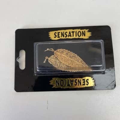 Sensation 24 ct Gold Plated Long Leaf Drop Earrings 