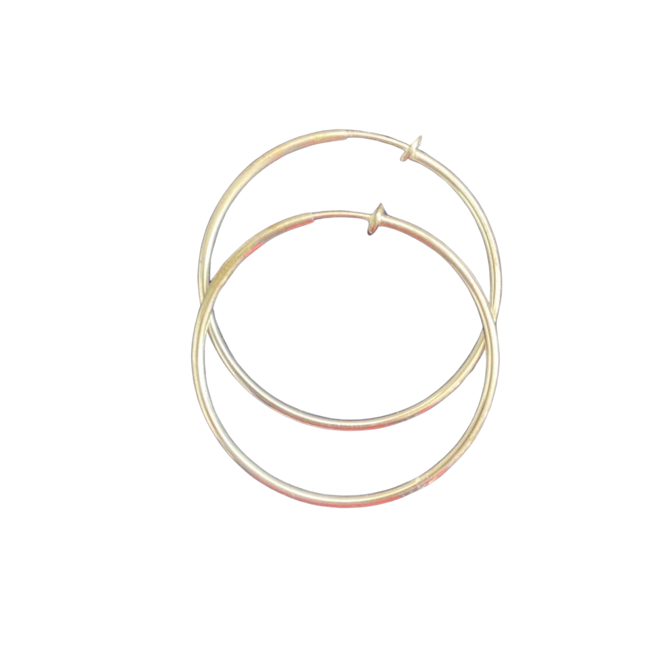 Silver clip on hoop earrings (s)