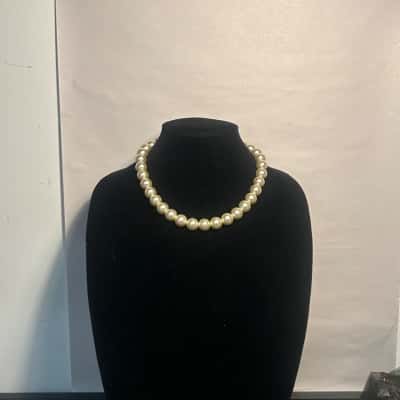 Faux pearl necklace