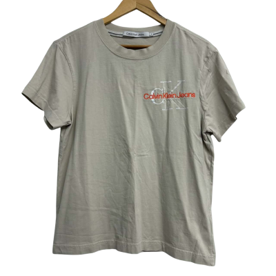 Calvin Klein Mens Size M Beige T-Shirt 