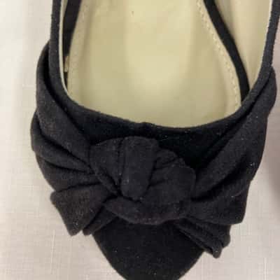 Womens Black Formal Peep Toe Shoes