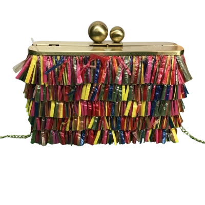 Olga Berg 'Carlita Carnivale Fringe' Clutch