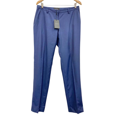 Farage “Lane” Navy Blue Straight Leg Trousers Size 10